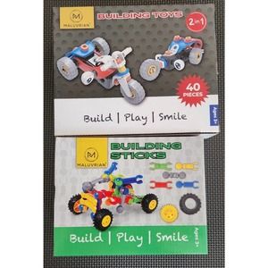 Set Of 2 Maluvrian Building Toys For Ages 3+